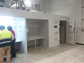 Открытая окрасочная кабина с поперечным (горизонтальным) потоком воздуха