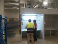 Открытая окрасочная кабина с поперечным (горизонтальным) потоком воздуха